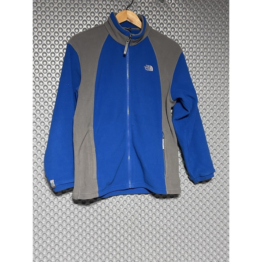 Vintage The North Face Jacket Men's S Boys XL Blue Fleece 1/4 Zip Made USA 90s - Picture 2 of 10